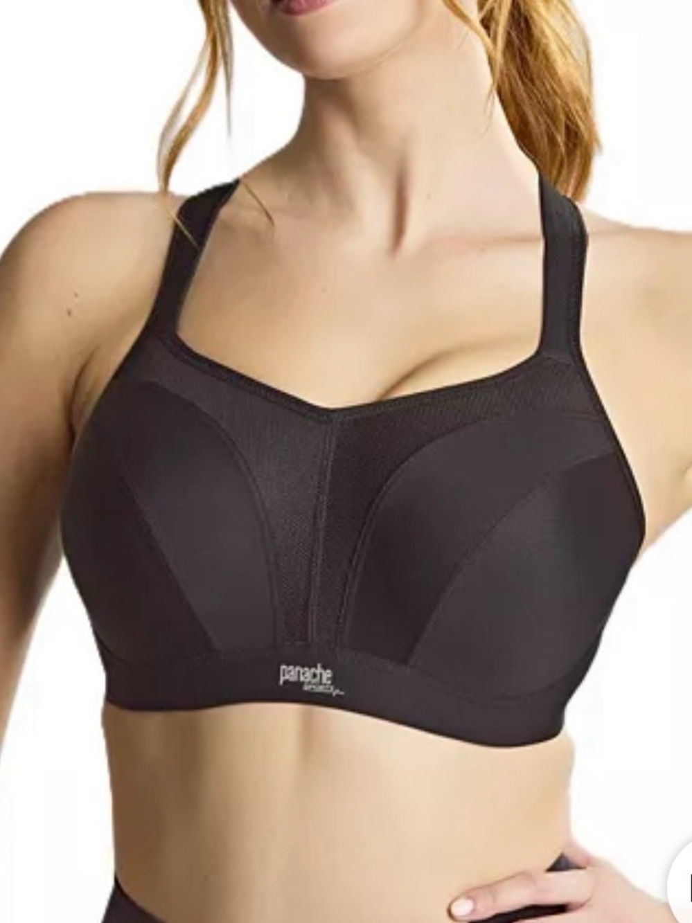 Panache Sport Power Underwire Sports Bra Black Supportive 5021 High Support 36D